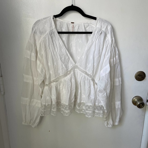 Free People Nostalgic Feels Peasant Blouse - Picture 3 of 10